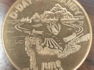 D-Day Normandy June 1944 — Coin — S. S. Jeremiah O’Brien — Launched June 19, 1943, Liberty Ship — Gold-Colored Round