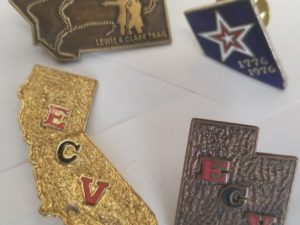 4 Metal State Pins — California / Utah / Montana / Nevada