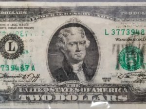$2 Bill Note — Error? — Or Just Tampered With?