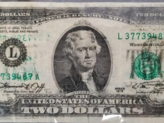 $2 Bill Note — Error? — Or Just Tampered With?