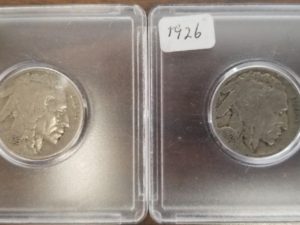2 Buffalo Nickels — 1926 & 1936