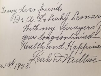 1953 -- Book Inscribed & Signed by Leah D. Widtsoe -- In A Sunlit Land - The Autobiography of John A. Widtsoe --- Hardbound
