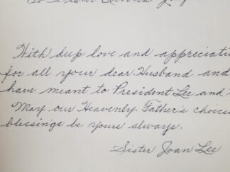 1974 -- Stand Ye in Holy Places -- Pres. Harold B. Lee -- Hardbound -- Inscribed and Signed by Sister Lee