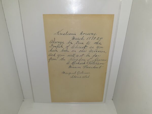 1 LDS Letter addressed to Kristiania Norway (1924)
