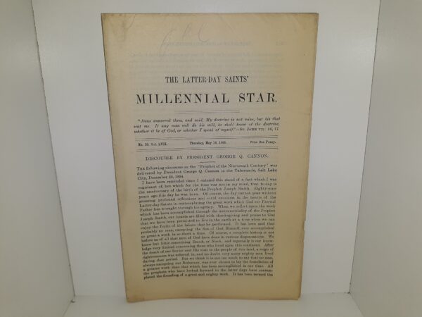 The Latter-day Saints’ Millennial Star: No. 20, Vol. 57, Thursday, May 16, 1895 (Pamphlet (1895)