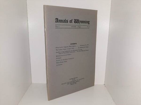 Annals of Wyoming: Vol. 8, No. 2, October, 1931 (1931)