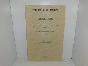 The Voice of Joseph (Pamphlet) (Reprint) (1973) ~ by Lorenzo Snow
