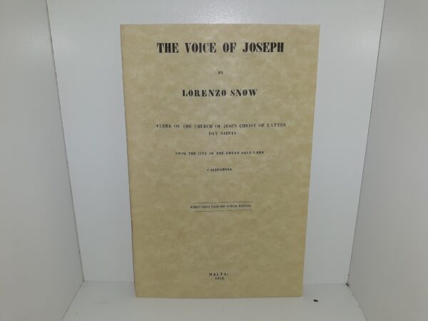 The Voice of Joseph (Pamphlet) (Reprint) (1973) ~ by Lorenzo Snow