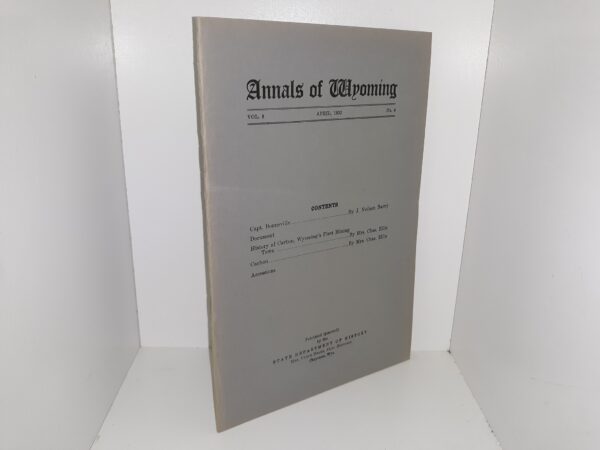 Annals of Wyoming: Vol. 8, No. 4, April, 1932 (1932)