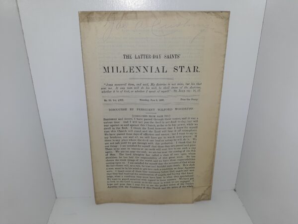 The Latter-day Saints’ Millennial Star: No. 23, Vol. 57, Thursday, Une 6, 1895 (Pamphlet) (Uncut) (1895)