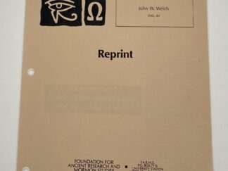 Longevity Of Book Of Mormon People And The "Age Of Man" (1985) John W. Welch