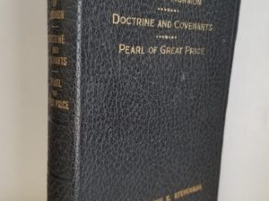 1960 / 1960 / 1960 — Triple Combination — Black Bendable Leather Binding — [6 pages inserted in the back, 59-64, are a little out of place, between 60-61 of the Pearl of Great Price.]