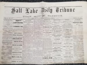 Salt Lake Daily Tribune & Utah Mining Gazette, Vol.II, No.121, Whole No.286. Thursday Morning, March 7, 1872