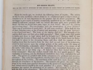 1849 — New Jerusalem; or, The Fulfilment of Modern Prophecy — Orson Pratt — Disbound Pamphlet Printed in Liverpool, October 1, 1849