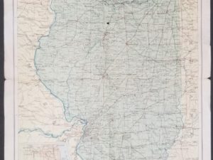 1931 — Old Map of the State of Illinois — National Geographic Magazine — 12.5″x19″