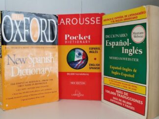 3 Books — Spanish Dictionaries — The Oxford New Spanish Dictionary / Larousse Pocket Dictionary Espanol-Ingles, English-Spanish / Diccionario Espanol-Ingles (Merriam-Webster)