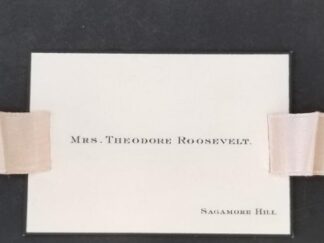 Mrs. Theodore Roosevelt --- Card with Light-Colored Pink Ribbon