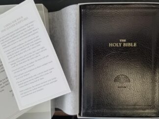 Holy Bible --- Beautiful Black Leather -- Invecchiato Italian Leather Binding --- LDS Church Employee Christmas Gift Leather Bound for 2017 -- In Original Box with Cards -- Very Nice!