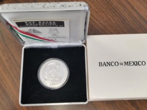 Banco de Mexico — Silver “Guerrero Aguila 1/2 Oz.” — In Box with Certificate of Authenticity — Aztec Collection