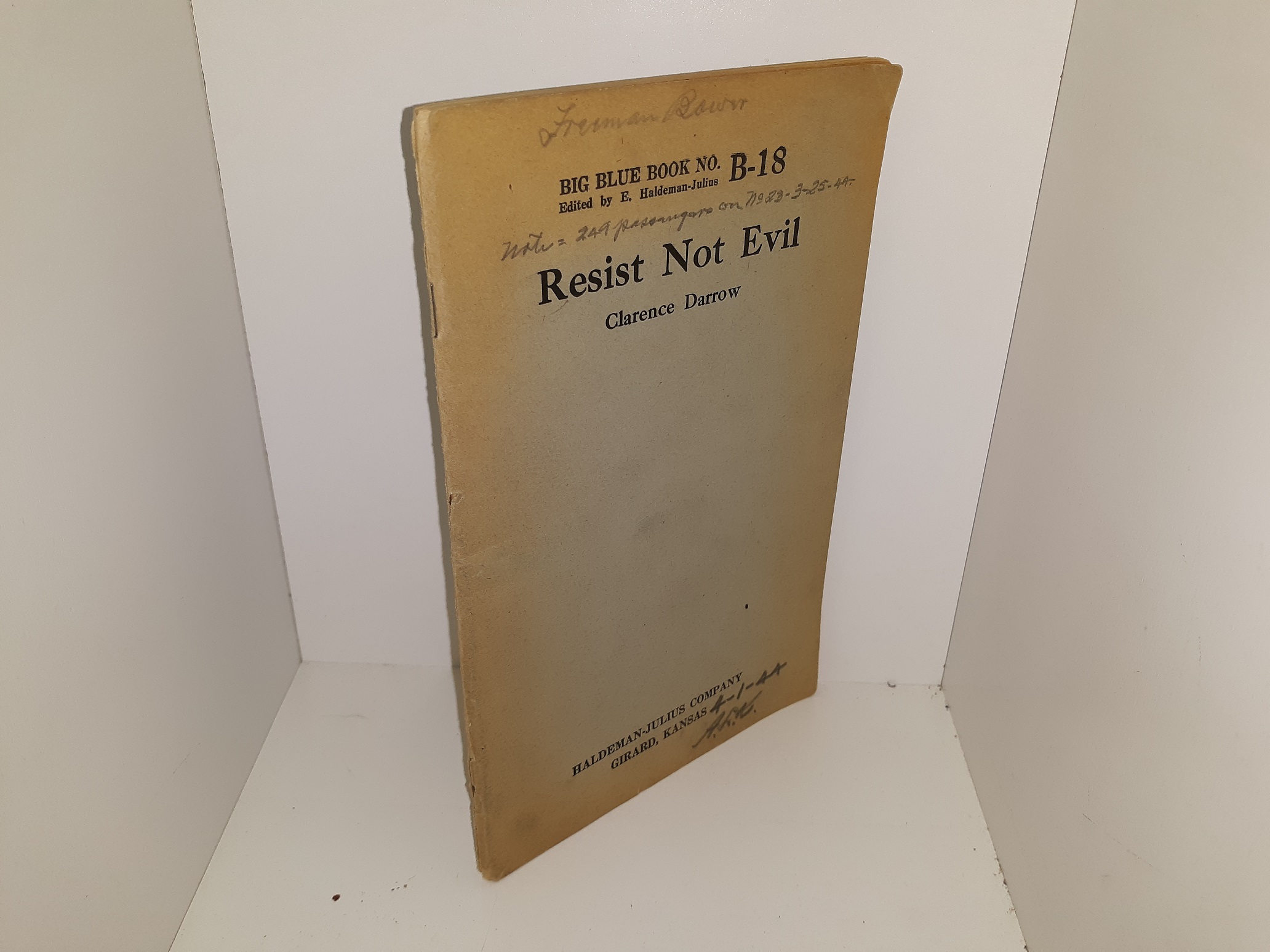 4 Booklets by Clarence Darrow (See Details)