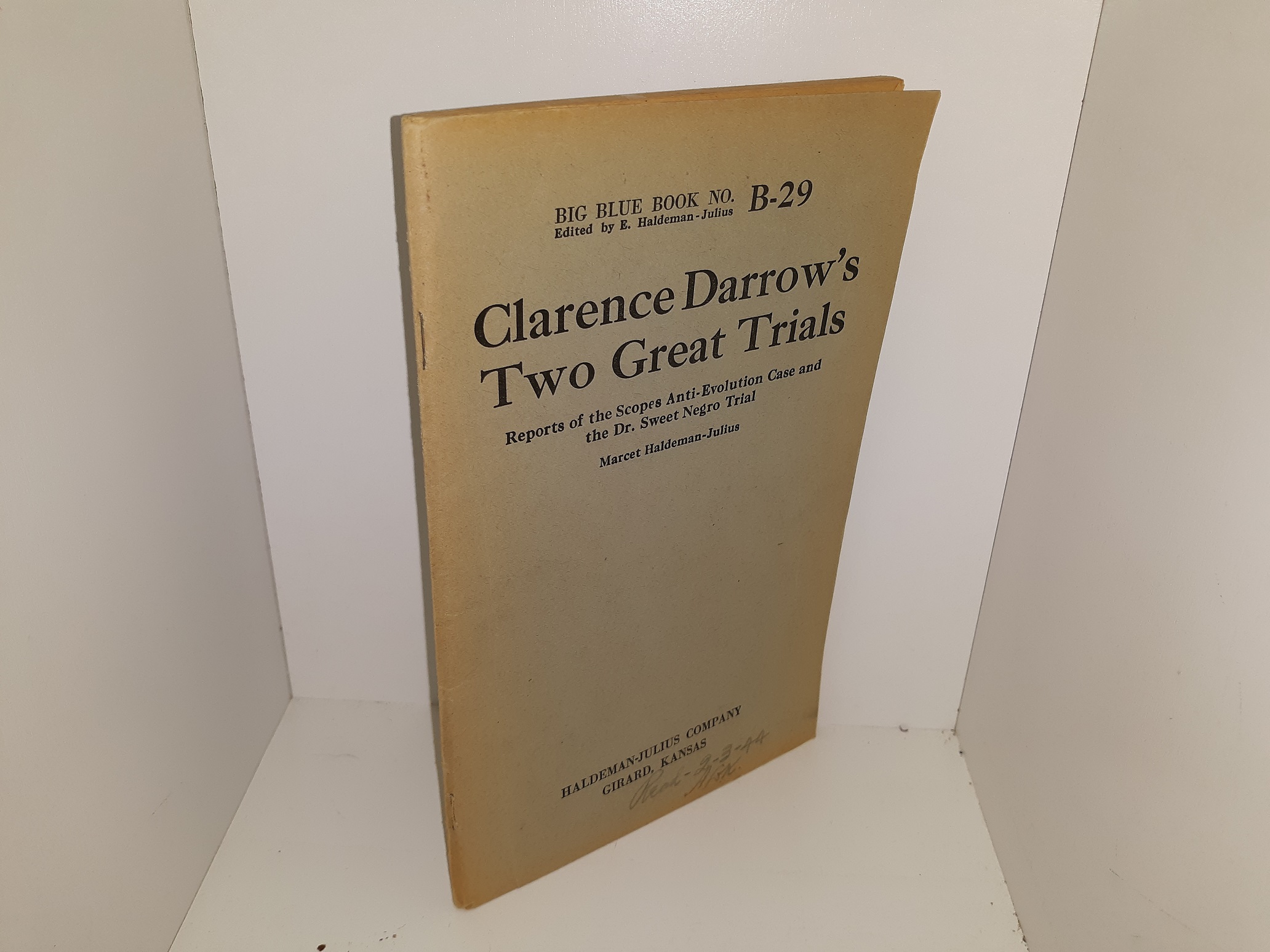 4 Booklets by Clarence Darrow (See Details)