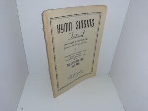 Hymn Singing Festival: Salt Lake Tabernacle, January 18, 1951, 8:00 P.M. (Pamphlet)