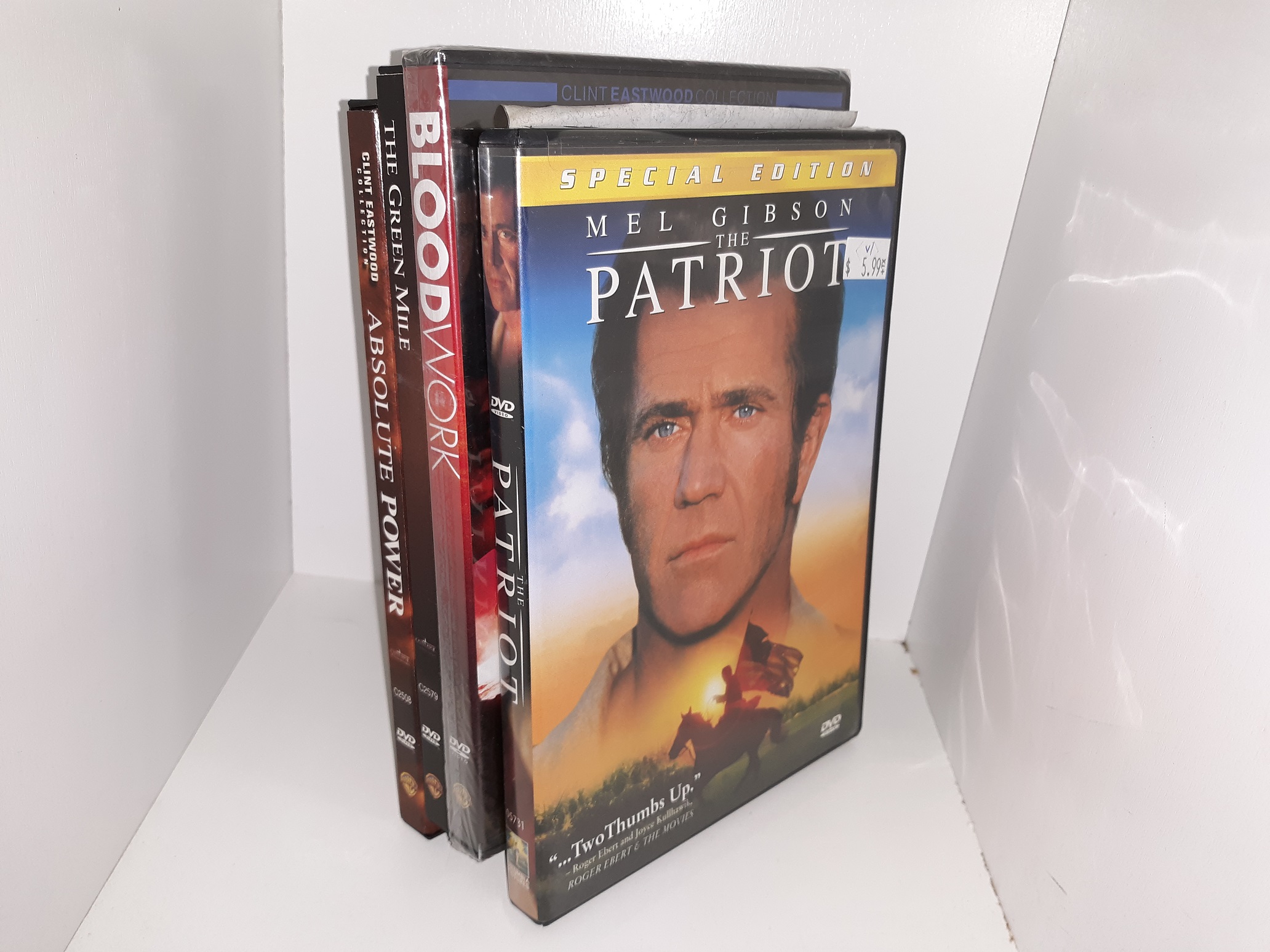 4 Films on DVD: The Patriot / Blood Work / The Green Mile / Absolute Power (See Details)