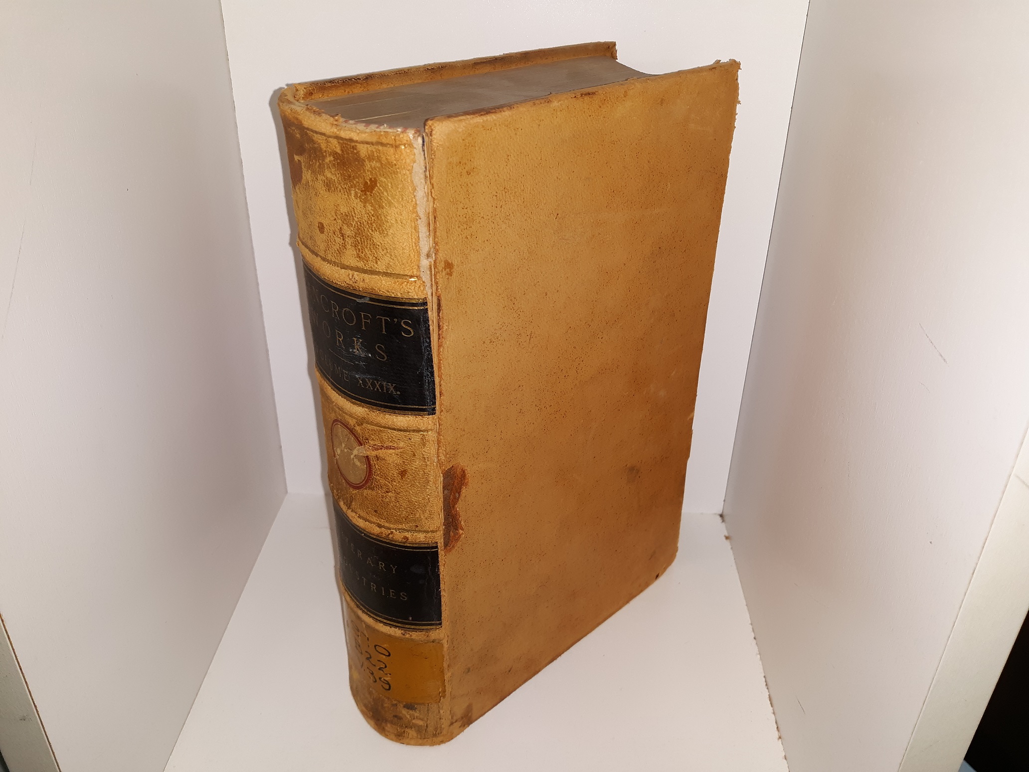 Bancroft’s Works: Vol. 39: Literary Industries (Ex-Library) (Suede Leather) (1890)