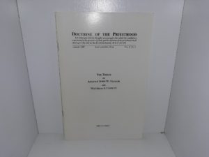 Doctrine of the Priesthood: Vol. 4, No. 1, January, 197: The Trials of Apostle John W. Taylor and Matthias F. Cowley (1987)