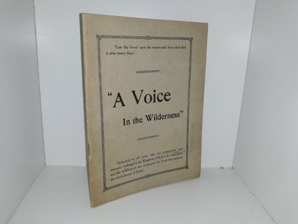 "A Voice In the Wilderness" (1927) ~ by Samuel Eastman