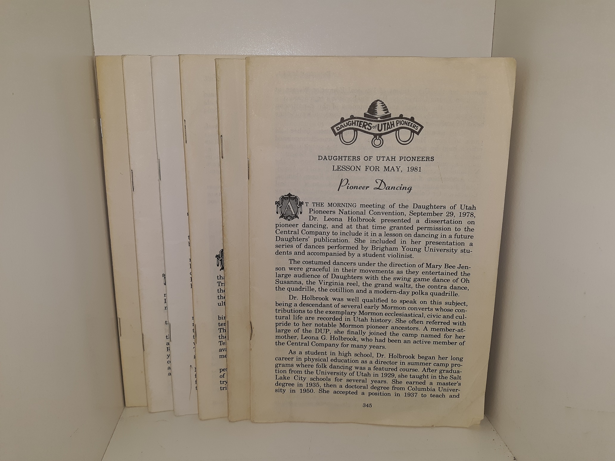 6 LDS Daughters of Utah Pioneers Pamphlets (See Details)