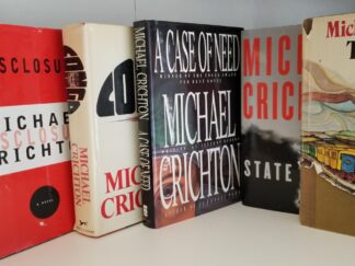 Five Book Bundle --- 5 Books by Michael Crichton --- The Great Train Robbery / State of Fear / A Case of Need / Congo / Disclosure