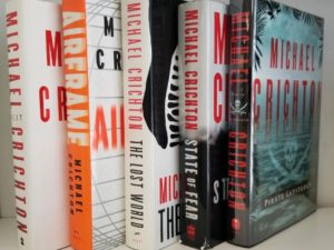 Five Book Bundle — 5 Books by Michael Crichton — Next / Airframe / The Lost World / State of Fear / Pirate Lattitudes — All Hardcover with Dust Jackets