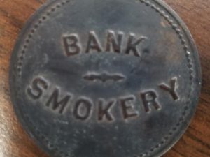 “Bank Smokery” — “Good for 10c in Trade” — Ogden Utah Bank Token