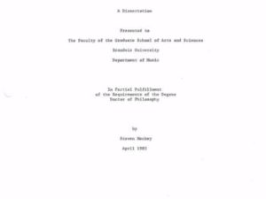 The Thirteenth Note: A Dissertation — Unbound Thesis