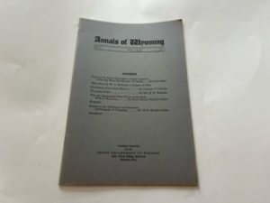 July 1931- Annals of Wyoming Vol. 8 No.1- State Department of History — “Artists of Wyoming” and “Autobiography of Elling William Gollings”