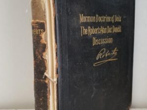 1903 — Mormon Doctrine of Deity – The Roberts-Van Der Donckt Discussion — Leather Binding — Detached Front Board & Half Spine is Missing