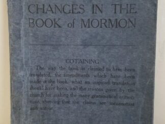 1898 --- 2000 Changes in the Book of Mormon --- Lamoni Call --- Small Softbound Booklet