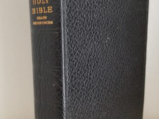 1956 — The Holy Bible / Ready References — Teacher’s Edition — Black Bendable Leather Binding — Code at Bottom of Last Page of New Testament: 55 G 56