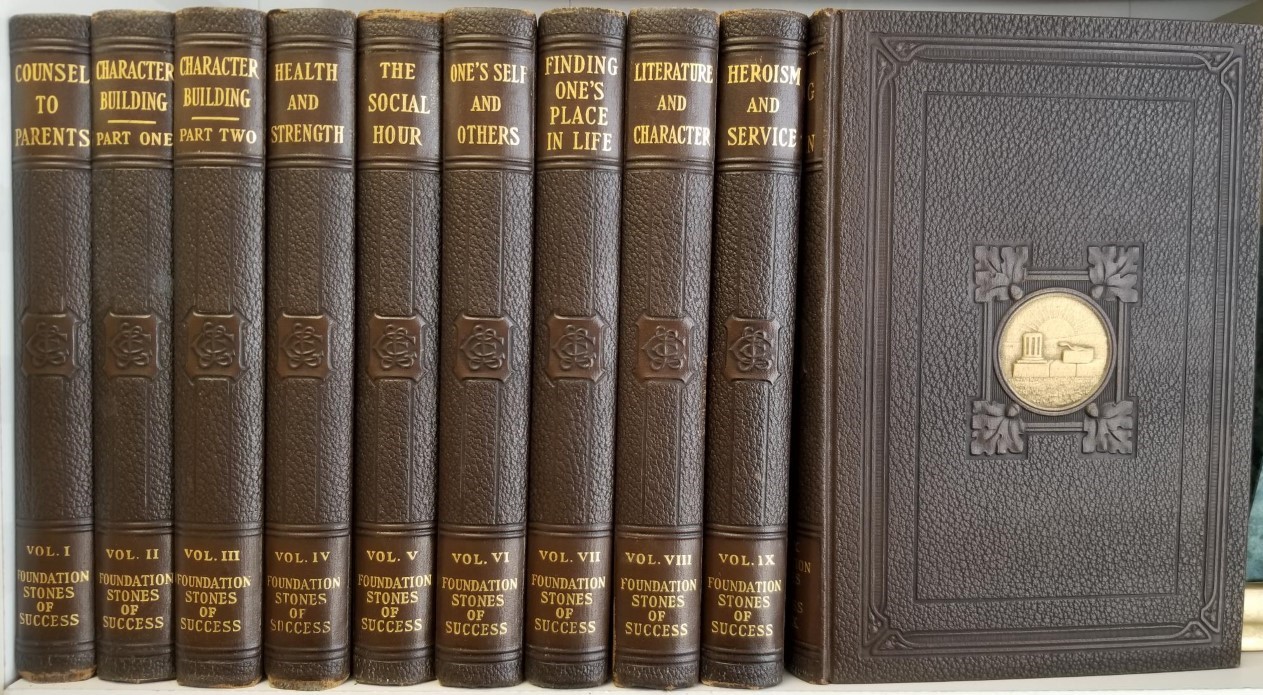 Foundation Stones of Success — 10 Volume Set — Matching Brown Hardcover Set — Very Nice — Edwin Markham, Editor-in-Chief