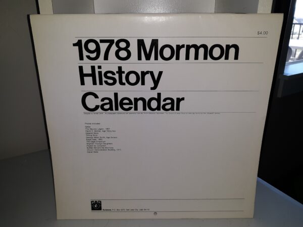 Sunstone 1978 Mormon History Calendar (Calendar) (1978)
