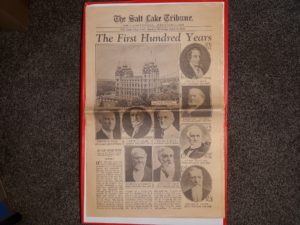 The Salt Lake Tribune: Sentennial Section, 1830-1930: Salt Lake City, Utah, Sunday Mormon, April 6, 1930: The First Hundred Years (Newspaper) (1930)