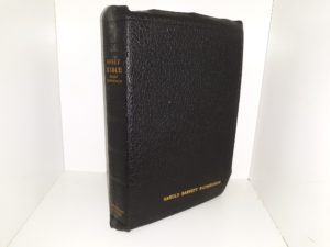 1958 — Holy Bible with Ready References — Missionary Edition — Black Bendable Leather Edition — Code at End of the New Testament: 60 F 58