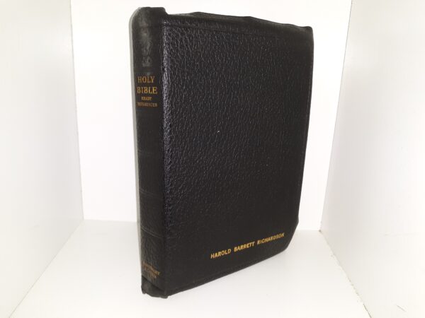 1958 --- Holy Bible with Ready References --- Missionary Edition --- Black Bendable Leather Edition --- Code at End of the New Testament:  60 F 58