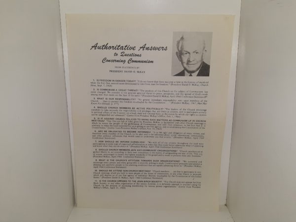 Authoritative Answers to Questions Concerning Communism from Statements by President David O. McKay (Pamphlet)