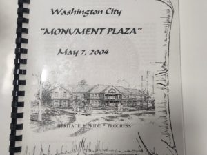 Washington City “Monument Plaza” published by Washington City Historical Society (comb binding, 2004)