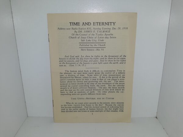 Time and Eternity: New Series—No. 51 (Pamphlet) (1930)