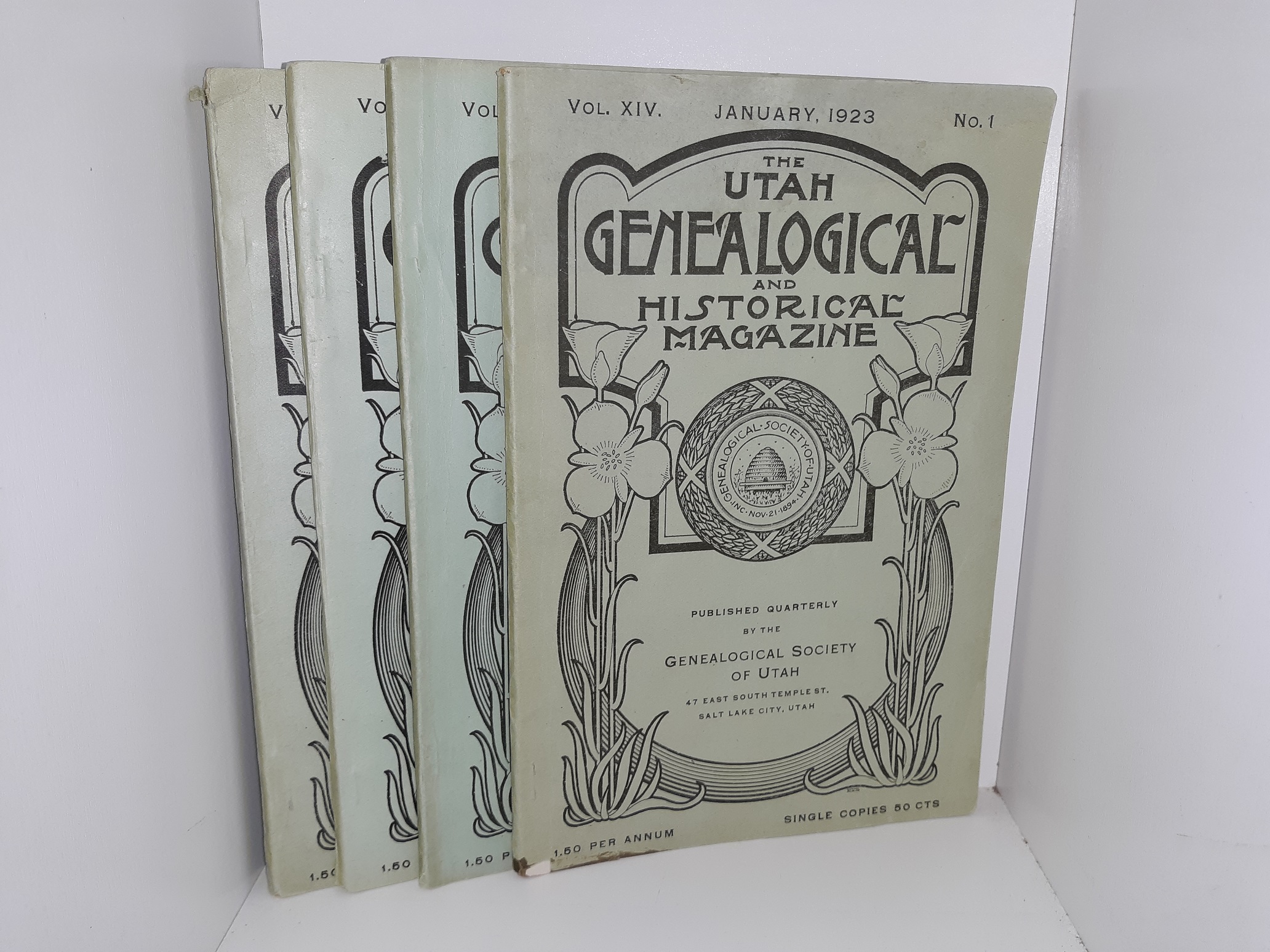 4 Issues of The Utah Genealogical and Historical Magazine for the Year 1923 (1923)