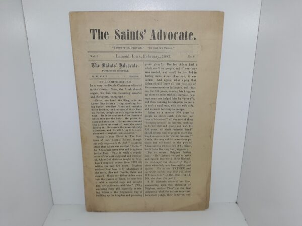 The Saints’ Advocate: Vol. 5, No. 8, Lamoni, Iowa, February, 1983 (Uncut) (1983)