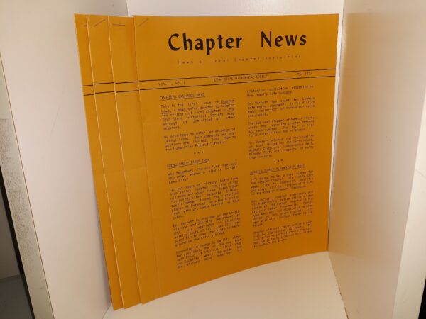 4 Issues of Chapter News for Utah State Historical Society (See Details)